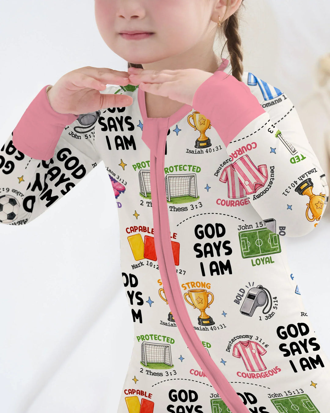 God Says I Am Soccer Bamboo Convertible Zippy