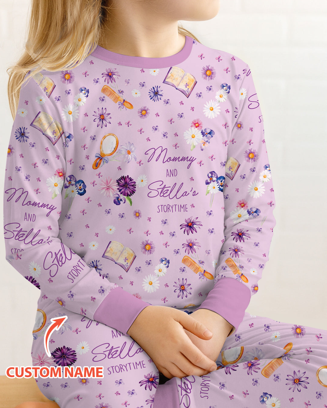 Conjunto de pijama de dos piezas de bambú con mangas largas, plantilla PERSONALIZADA