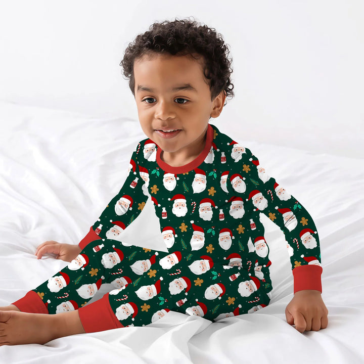 Christmas Sweet Santa Two Piece Long Sleeve Pajama Set
