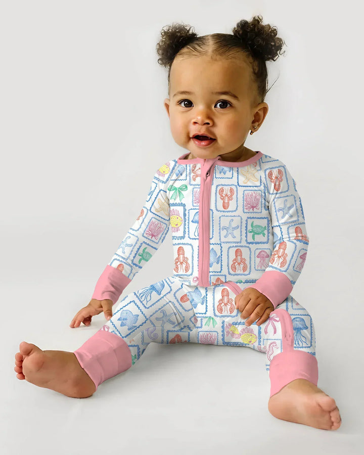 Coastal Treasures Family Matching Bamboo Convertible Zippy