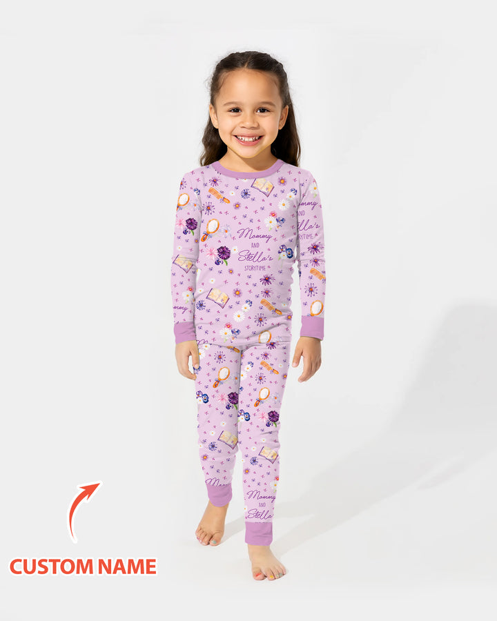 Conjunto de pijama de dos piezas de bambú con mangas largas, plantilla PERSONALIZADA