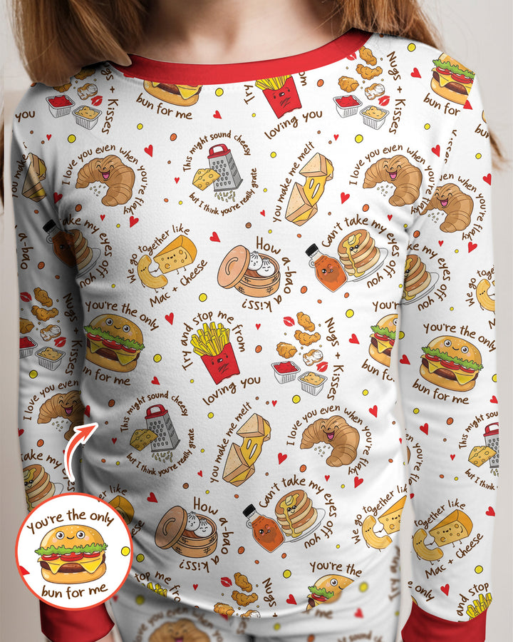 Food Puns Love Bamboo Two Piece Long Sleeve Pajama Set