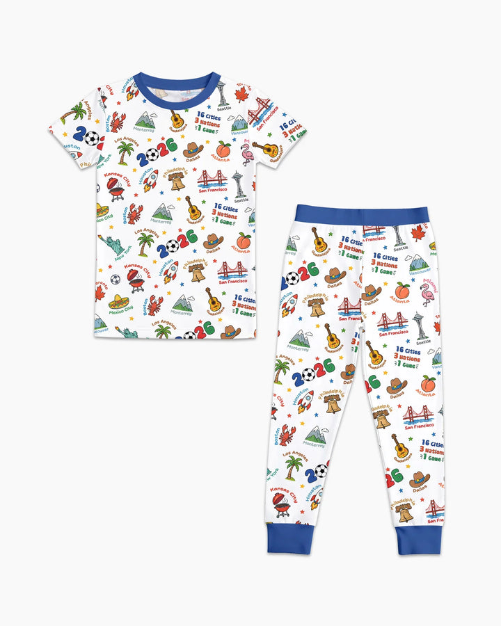 Zweiteiliges, kurzärmliges Pyjama-Set mit Marienkäfern