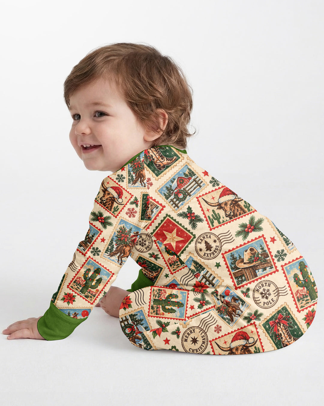 Western Christmas Stamps Bamboo Convertible Zippy