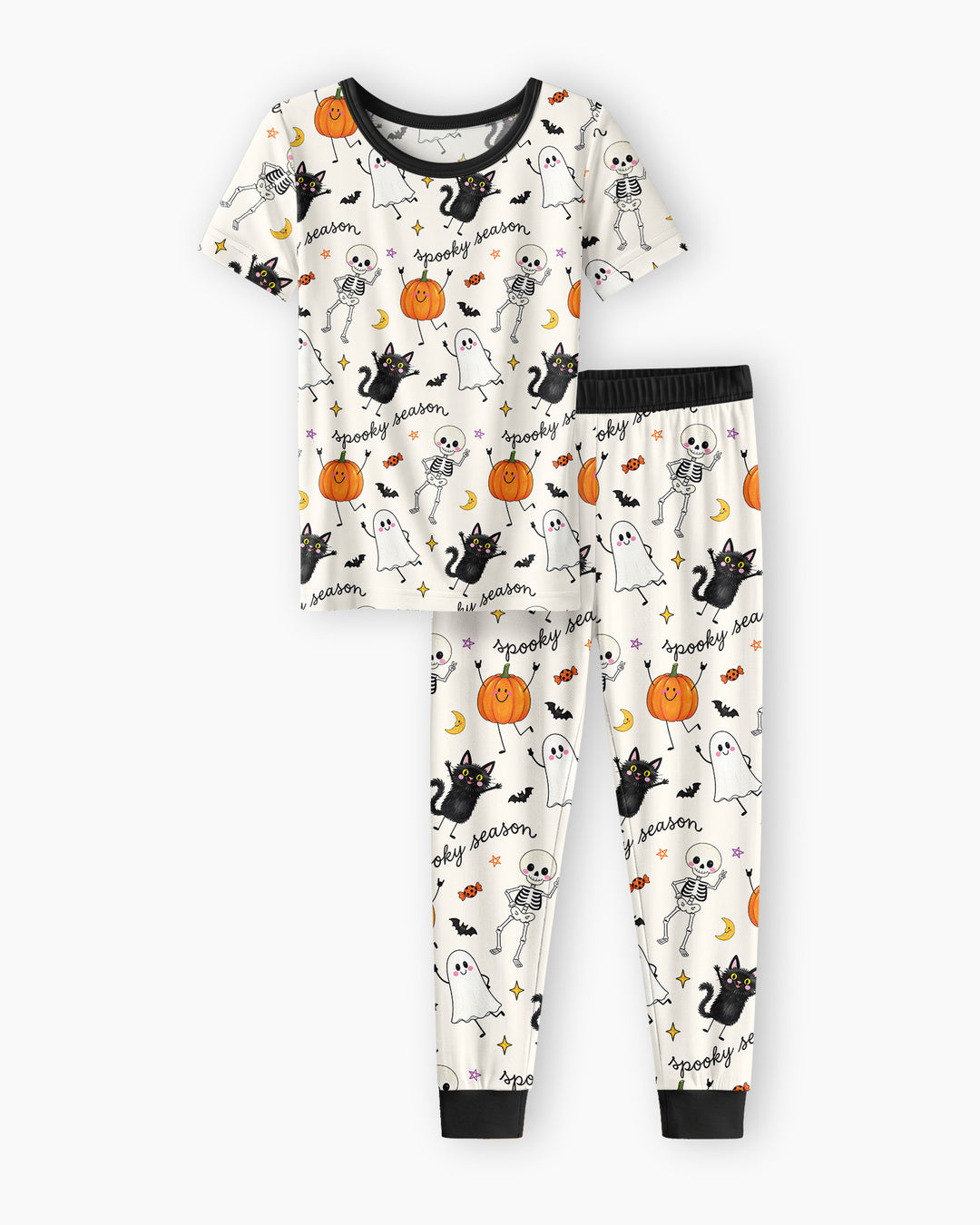 Conjunto de pijama de dos piezas de manga corta de bambú