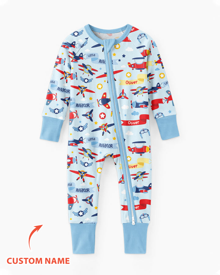 Our Little Aviator Custom Name Bamboo Convertible Zippy