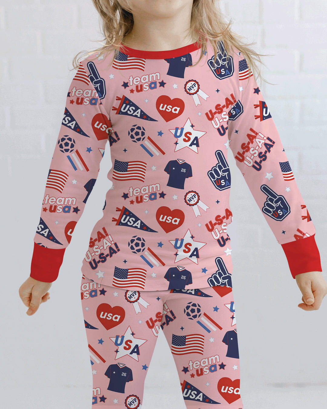 Zweiteiliges Langarm-Pyjama-Set mit Sommerfrüchten