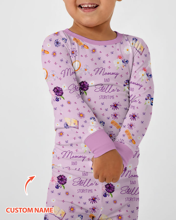 Conjunto de pijama de dos piezas de bambú con mangas largas, plantilla PERSONALIZADA