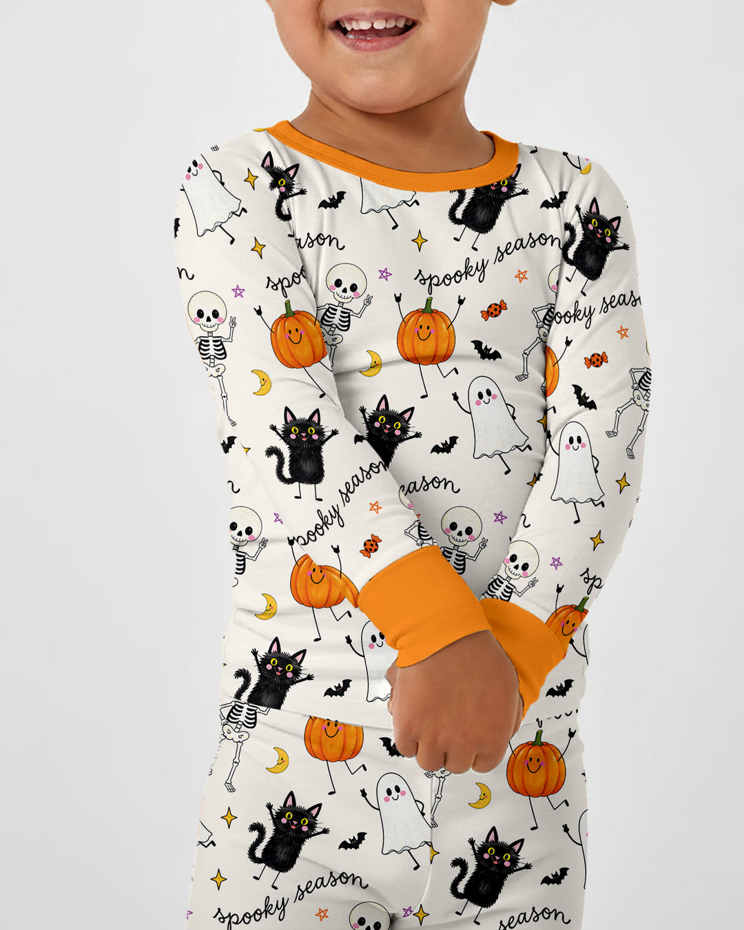 Conjunto de pijama de dos piezas de bambú con mangas largas, plantilla PERSONALIZADA