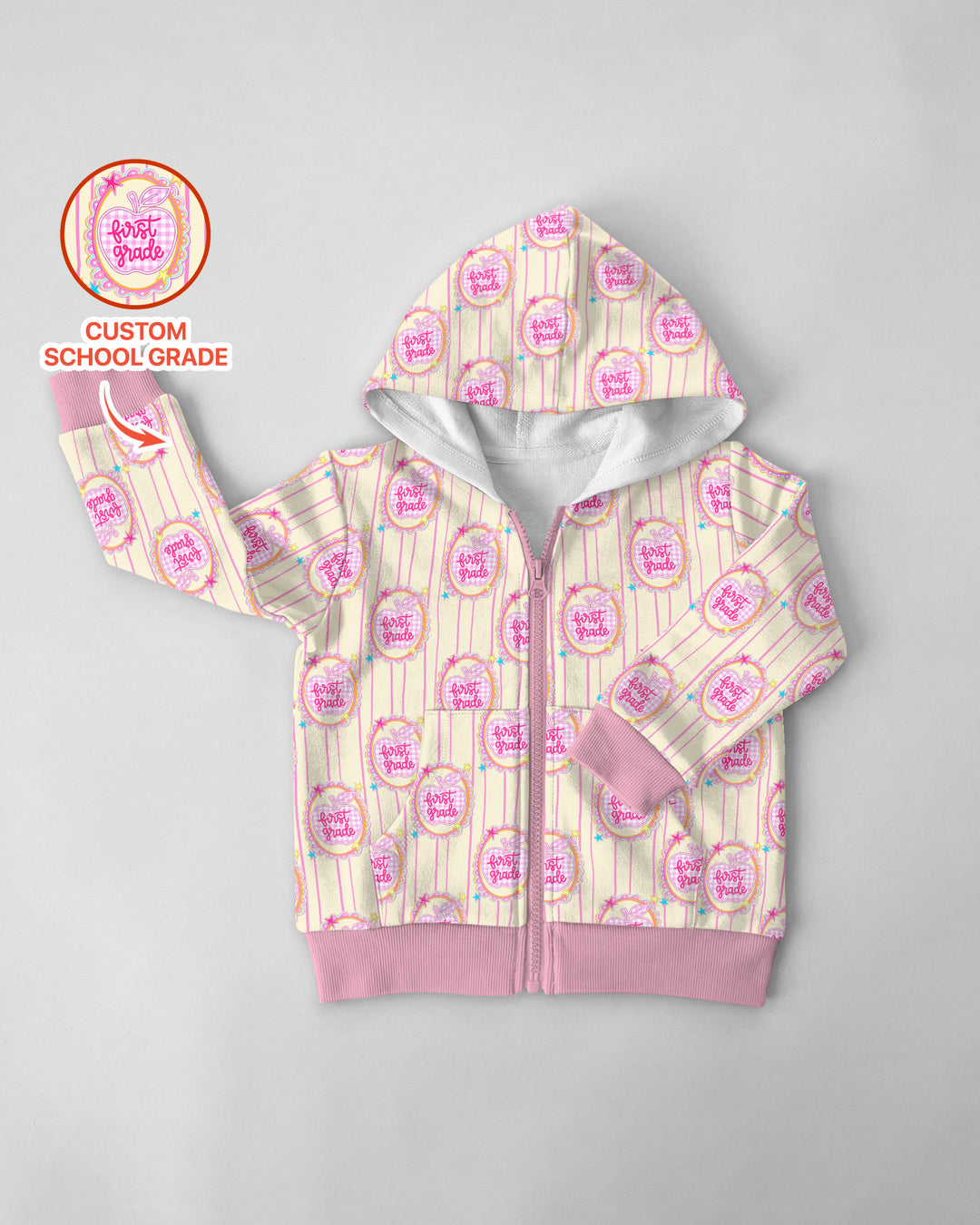 Sudadera con capucha y cremallera de bambú personalizada