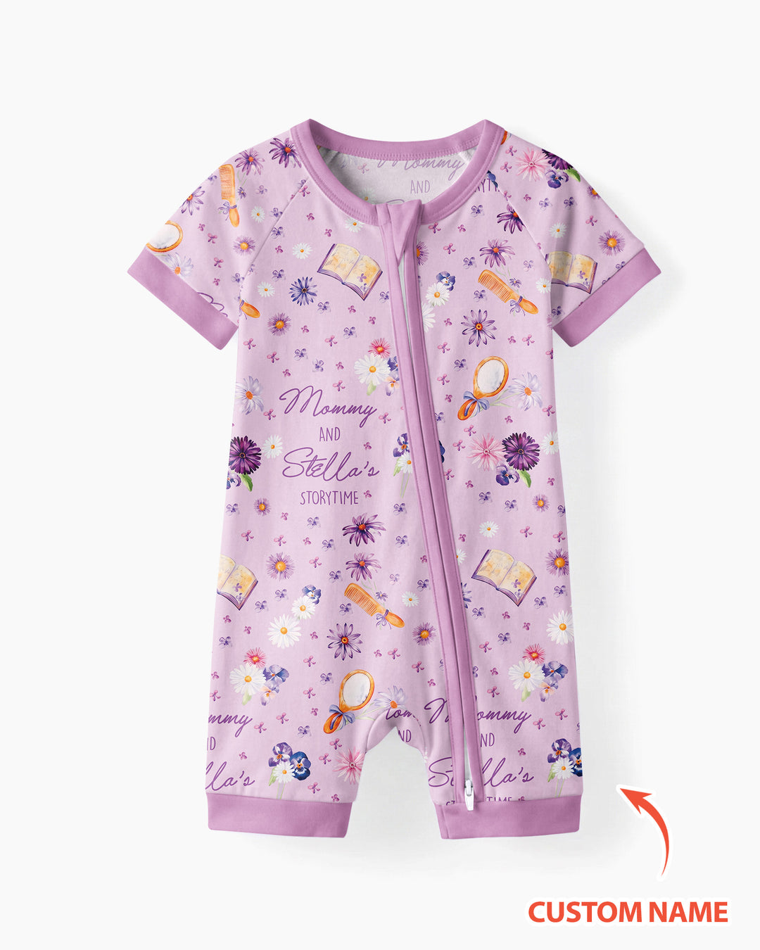 Mommy Daddy And Me Bedtime Story Family Matching Bamboo Shorty Zippy