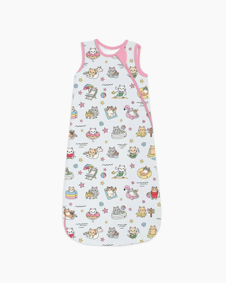 Kawaii Cats Summer Vacation Bamboo Sleep Bag