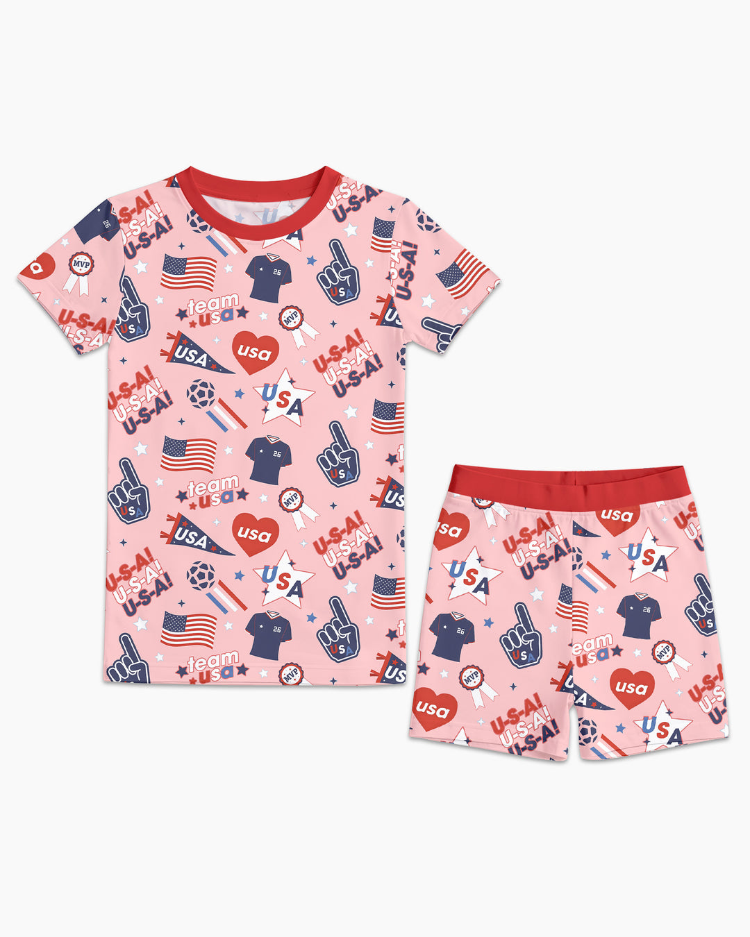 Schlafanzug-Set zweiteilig, kurze Ärmel, kurze Hose, Bambus