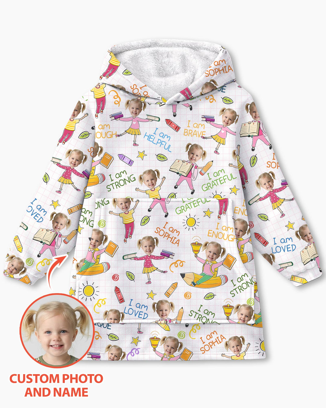 Plantilla de Sudadera Manta de Bambú Personalizada