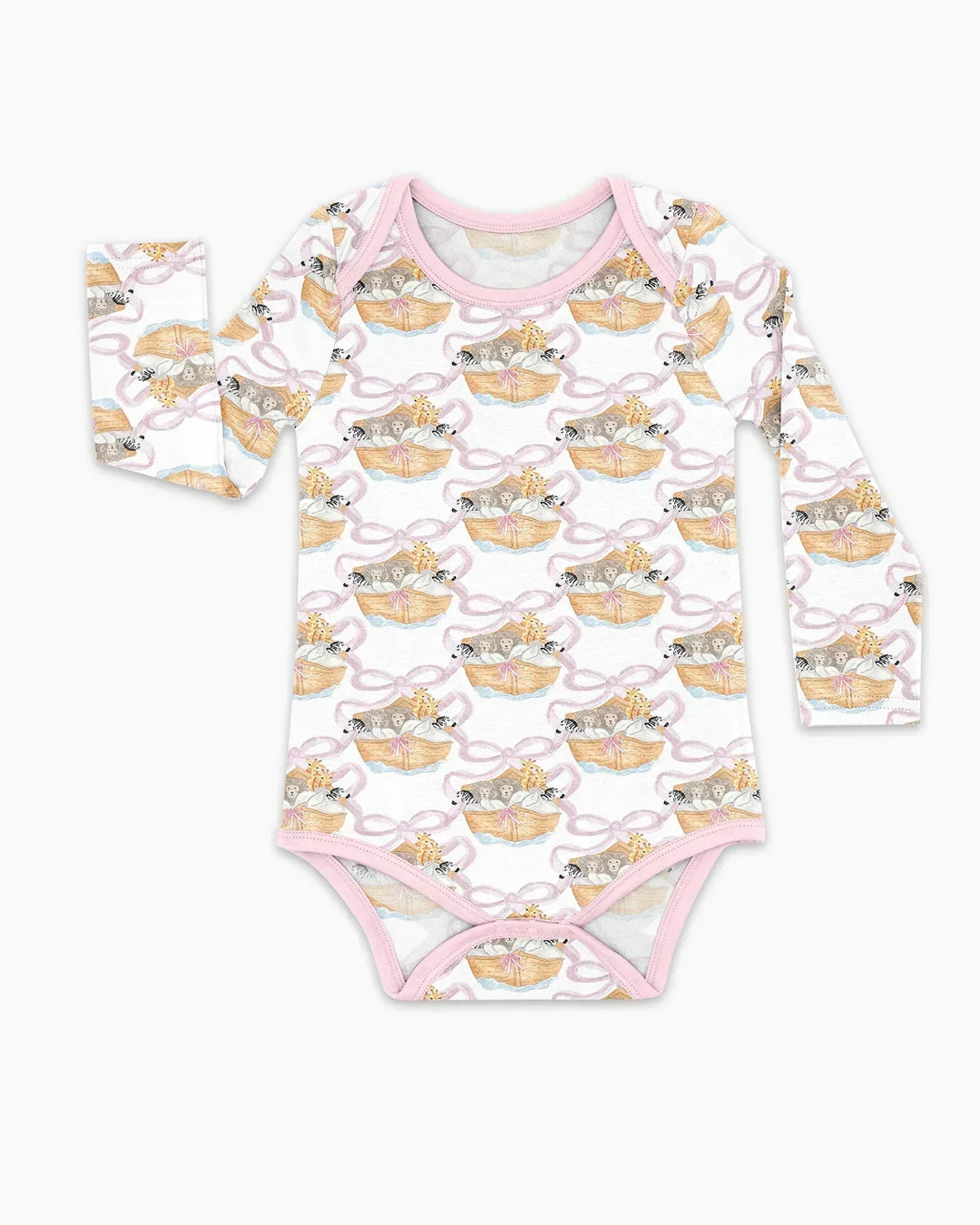 Body de bambú con estampados de cangrejo y bambú