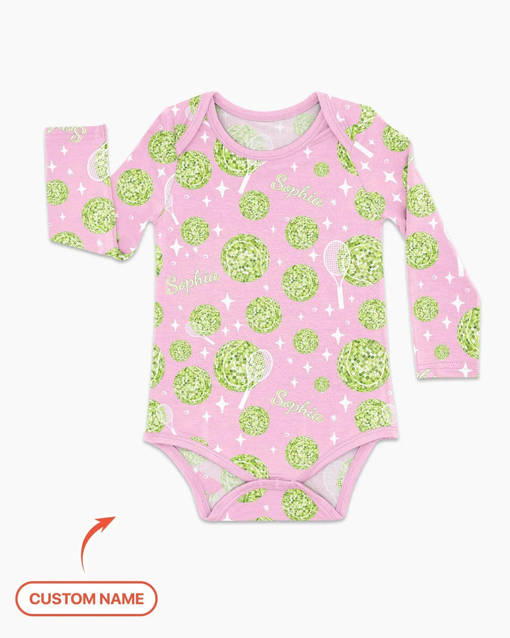 Tennis Disco Girl Party Matching Bamboo Bodysuit