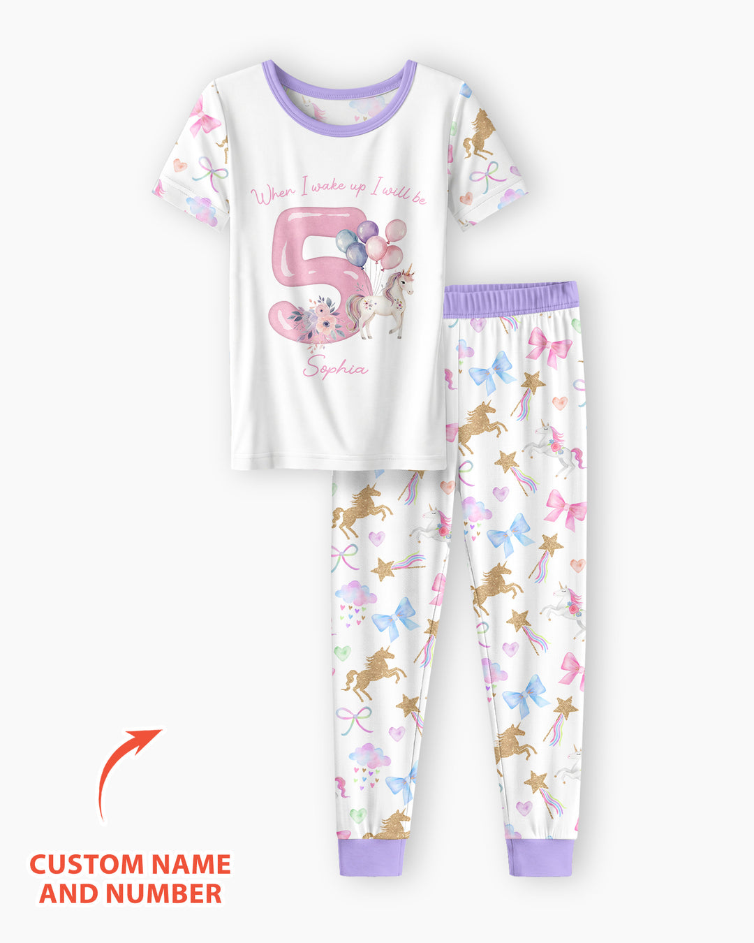 Zweiteiliges, kurzärmliges Pyjama-Set mit Marienkäfern