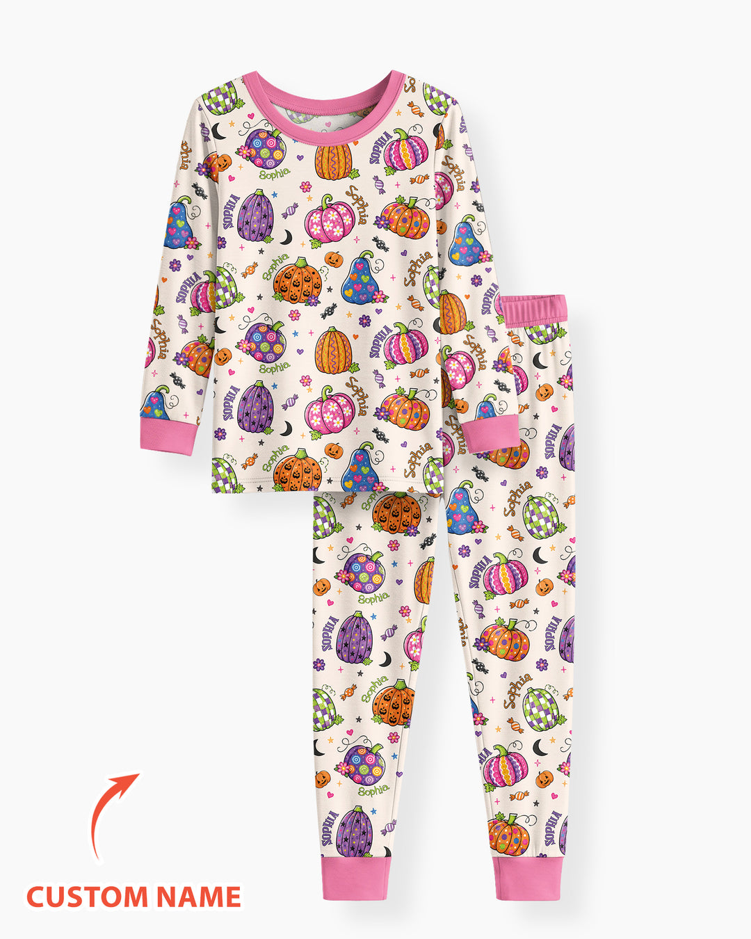 Boo-tiful Pumpkins Bamboo Two Piece Long Sleeve Pajama Set