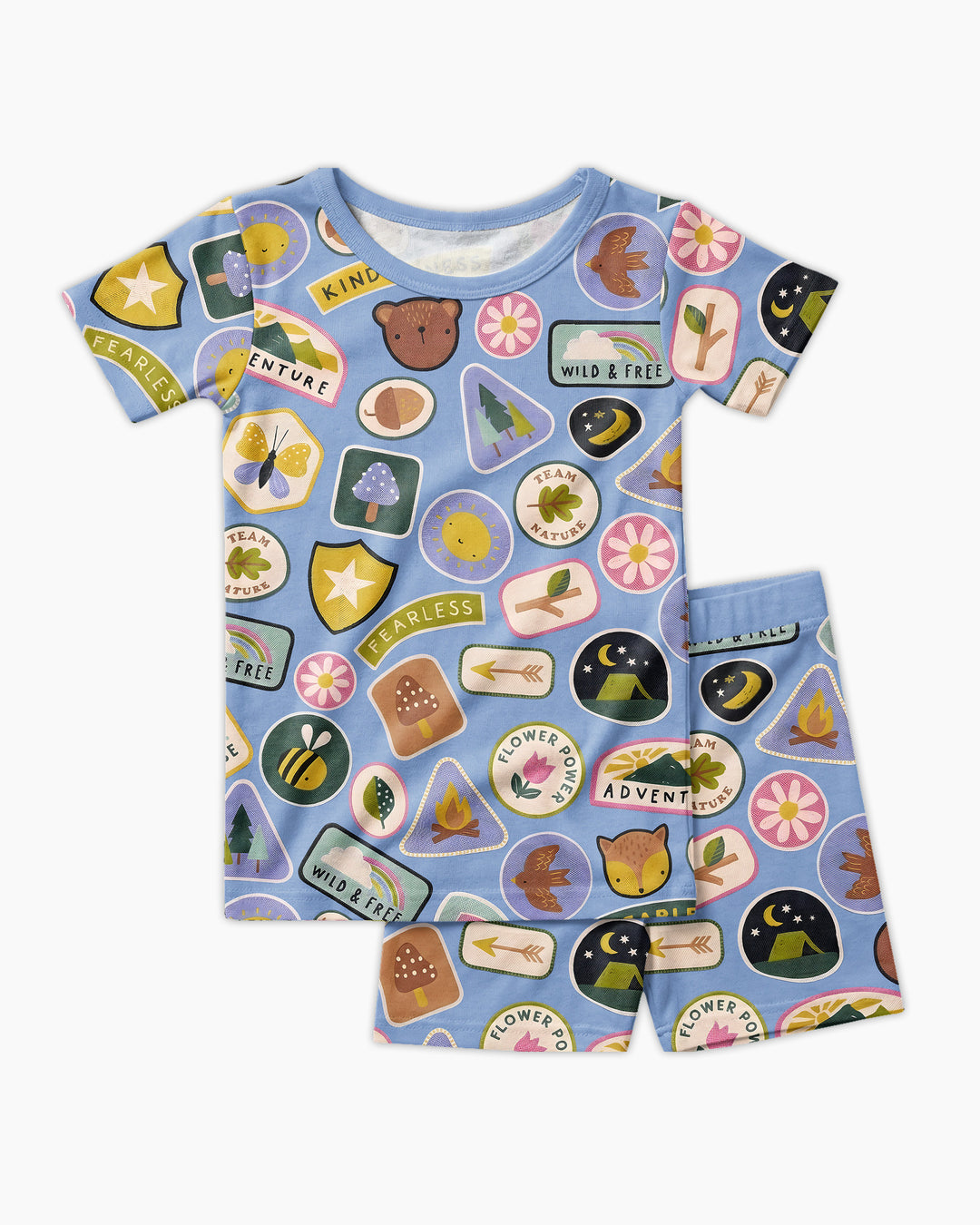 Little Explorer Bamboo Two Piece Short Sleeve Shorts Pajama Set