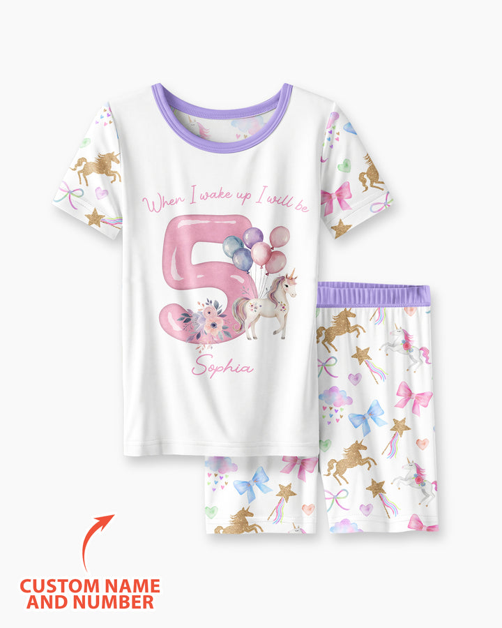 Conjunto de Pijama de Dos Piezas de Bambú con Mangas Cortas y Pantalones Cortos