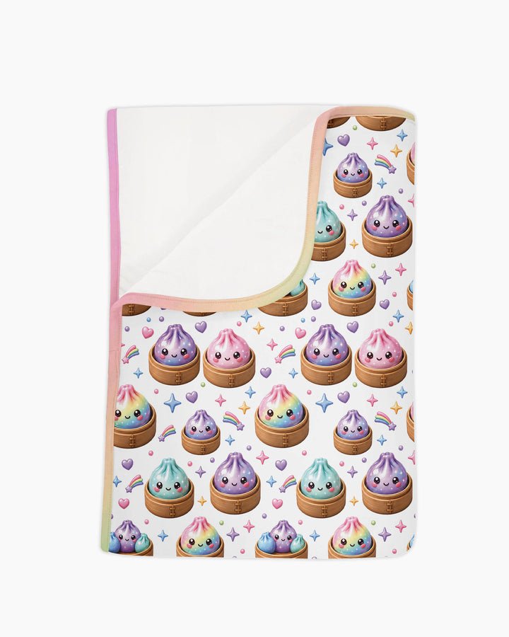 Cute Glitter Dumpling Bamboo Blanket