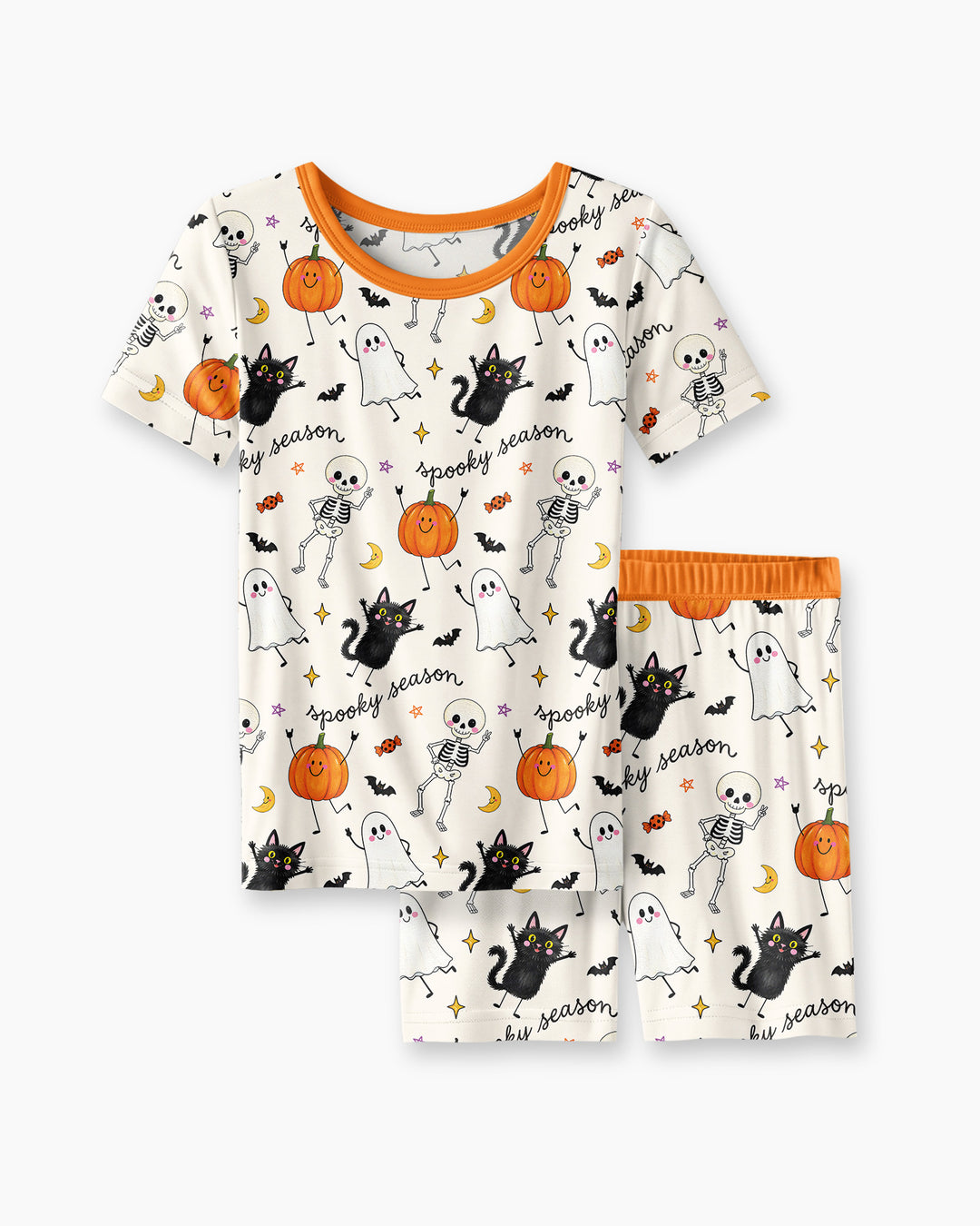 Hangin’ With My Boos Bamboo Two Piece Short Sleeve Shorts Pajama Set