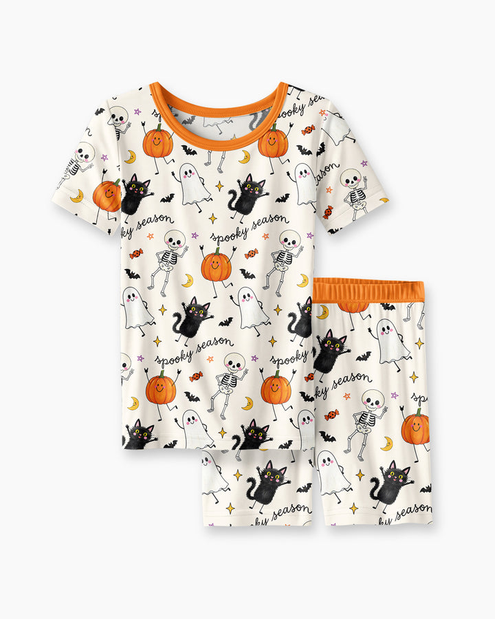 Hangin’ With My Boos Bamboo Two Piece Short Sleeve Shorts Pajama Set