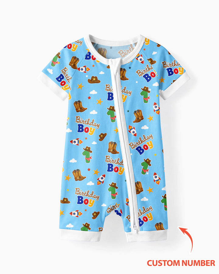 Plantilla PERSONALIZADA de Bambú Pijama Corto con Cremallera
