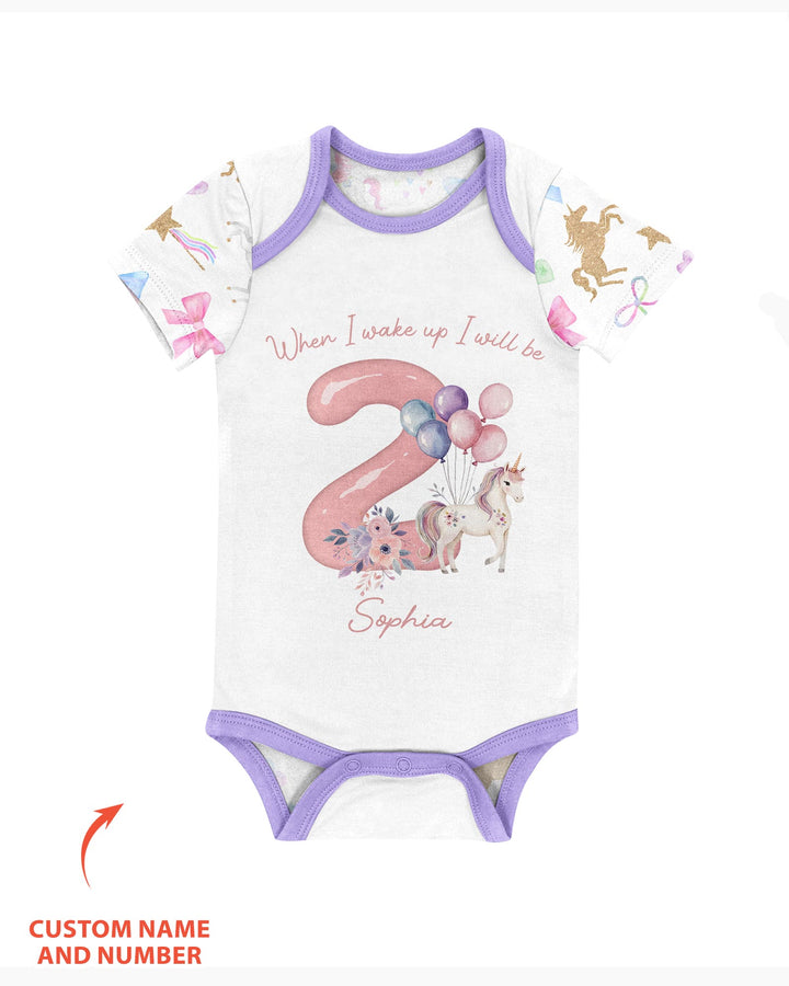 Custom Name When I Wake Up I Will Be Birthday Bamboo Bodysuit