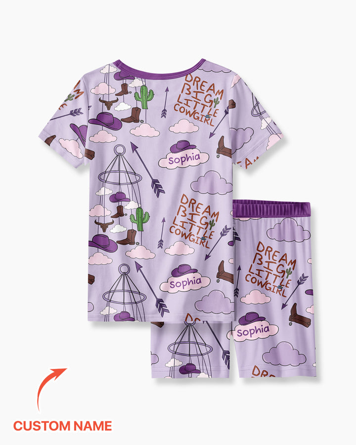 Conjunto de Pijama de Dos Piezas de Bambú con Mangas Cortas y Pantalones Cortos