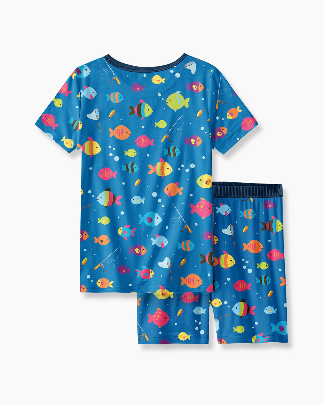 Conjunto de Pijama de Dos Piezas de Bambú con Mangas Cortas y Pantalones Cortos