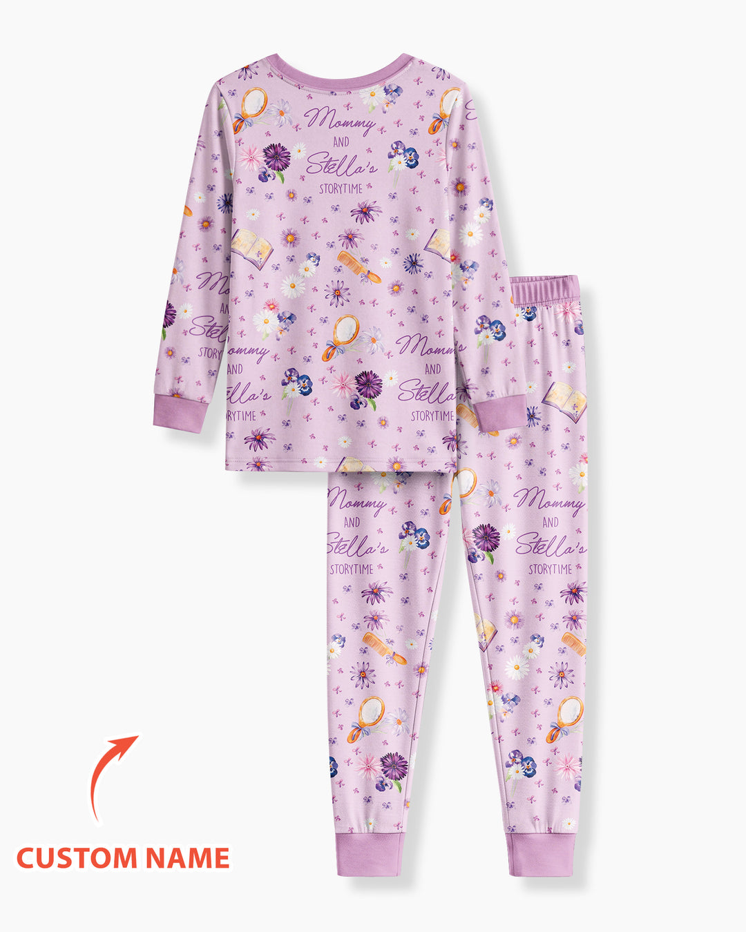 Conjunto de pijama de dos piezas de bambú con mangas largas, plantilla PERSONALIZADA