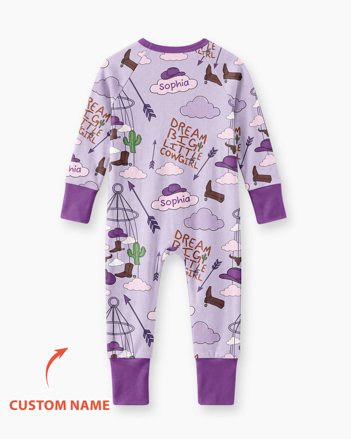 Litlle Cowboy Sis Bro Matching  Bamboo Convertible Zippy
