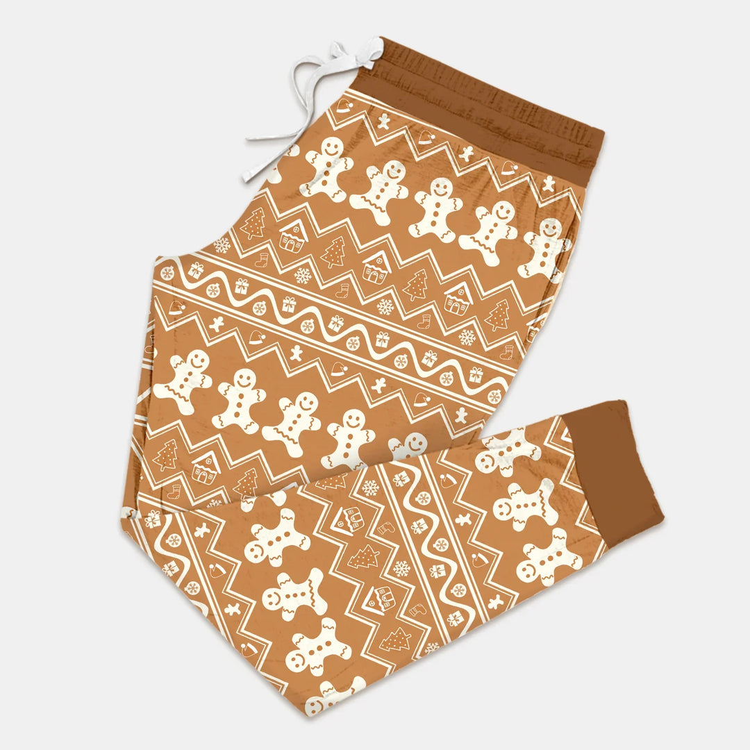 Personalized Ginger Bread God Says I Am Women Pajama Set , Personalized Ginger Bread God Says I Am Women Pajama Set - Only Pants / S / Chocolate Brown