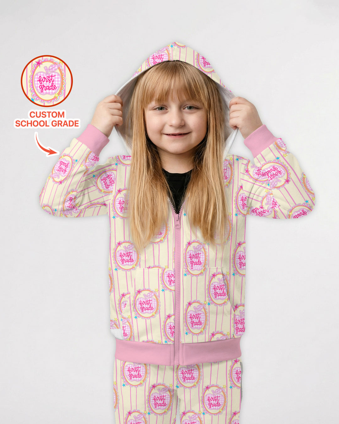 Sudadera con capucha y cremallera de bambú personalizada