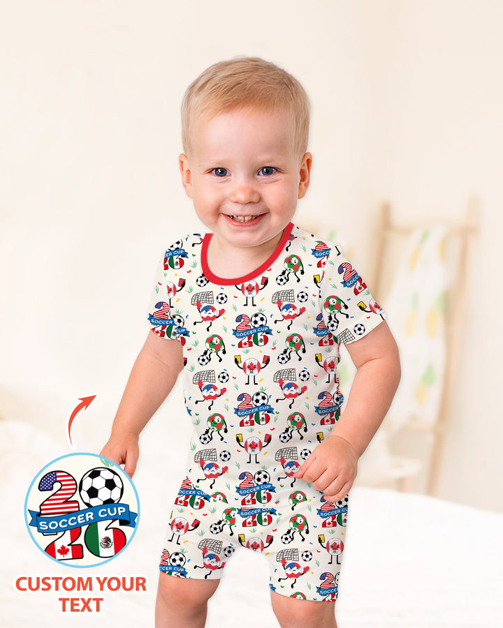 Soccer Squad 2026 Bamboo Two Piece Short Sleeve Shorts Pajama Set