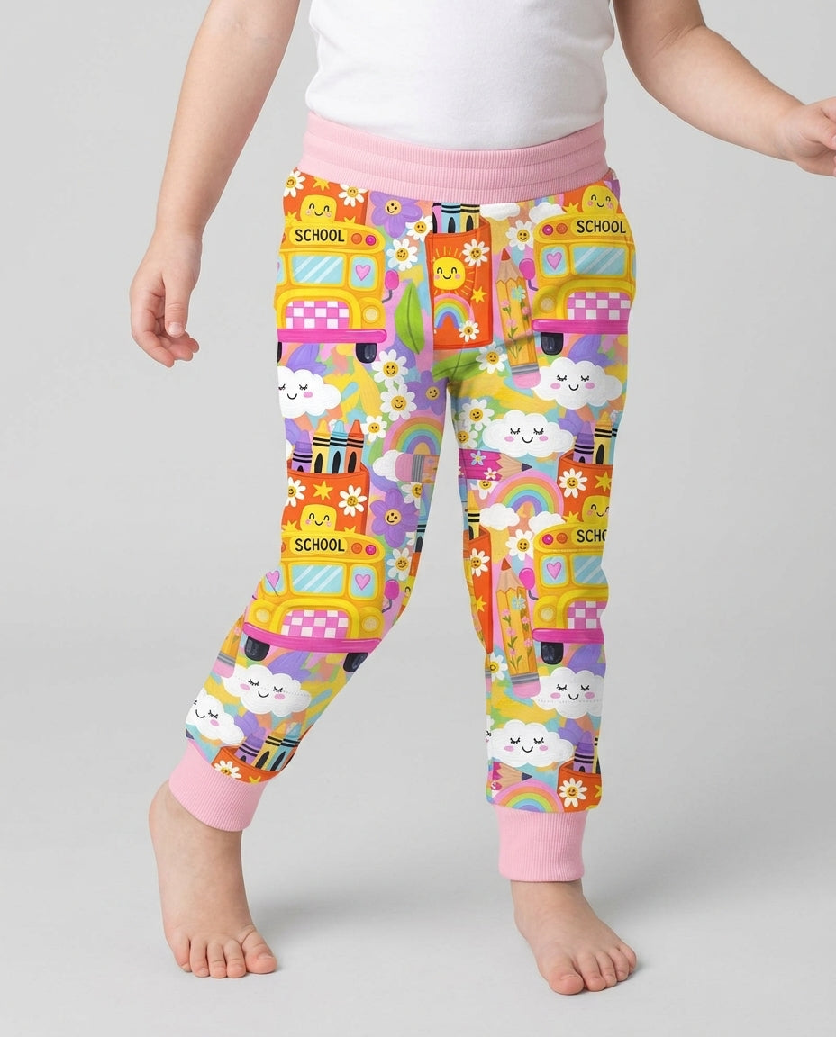 Retro Happy Classroom Bamboo Jogger