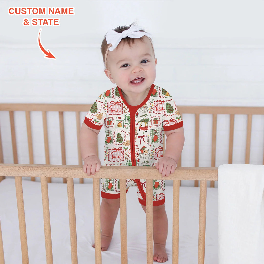 The Little Retro Dreamer Merry Christmas 2025 Shorty Zippy , The Little Retro Dreamer Merry Christmas 2025 Shorty Zippy - 0-3M