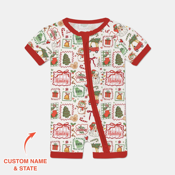 The Little Retro Dreamer Merry Christmas 2025 Shorty Zippy , The Little Retro Dreamer Merry Christmas 2025 Shorty Zippy - 0-3M
