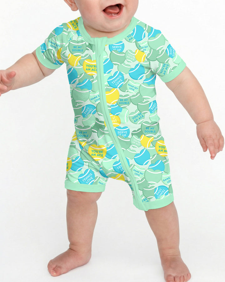 Tennis Candy Family Matching Bamboo Shorty Zippy