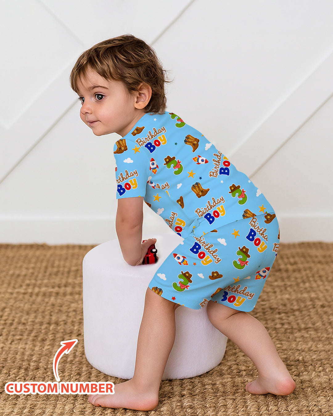 Schlafanzug-Set zweiteilig, kurze Ärmel, kurze Hose, Bambus
