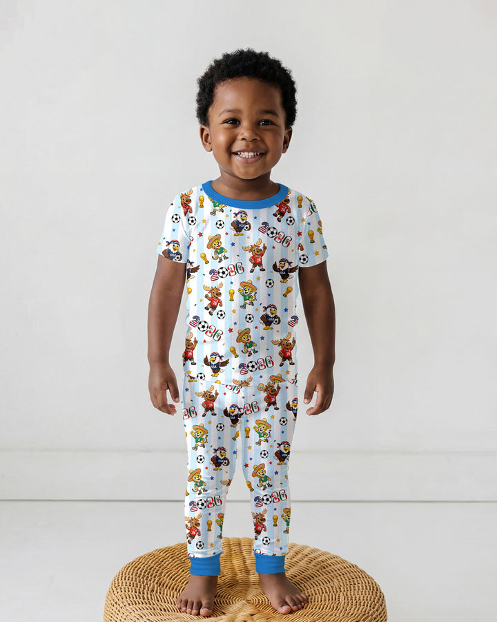 Zweiteiliges, kurzärmliges Pyjama-Set mit Marienkäfern