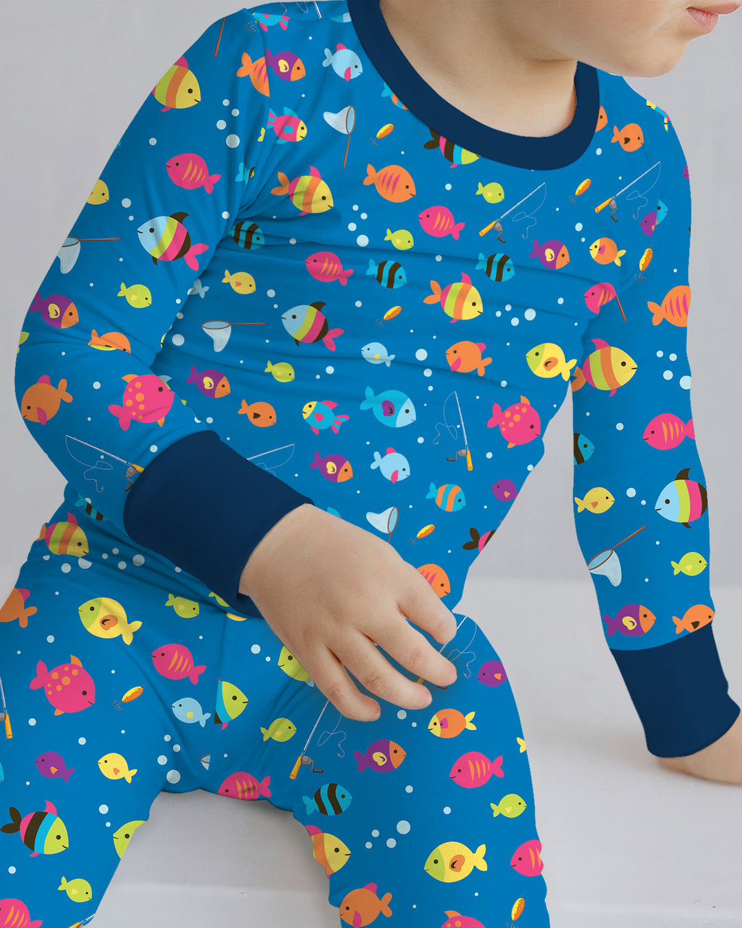 Conjunto de pijama de dos piezas de bambú con mangas largas, plantilla PERSONALIZADA