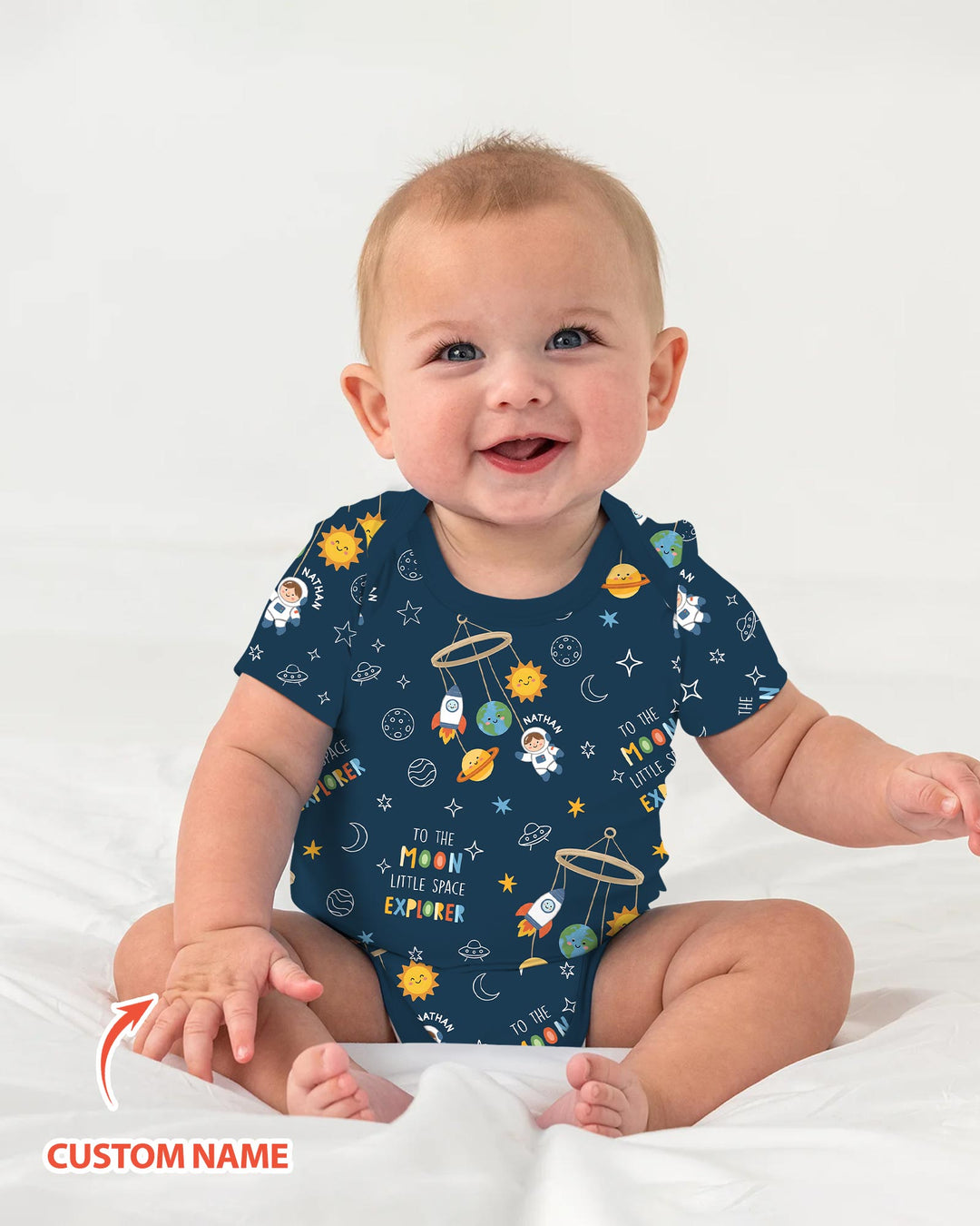 Gerippte Babykleidung mit individuellem Foto - Weich &amp; Skizzenhaft