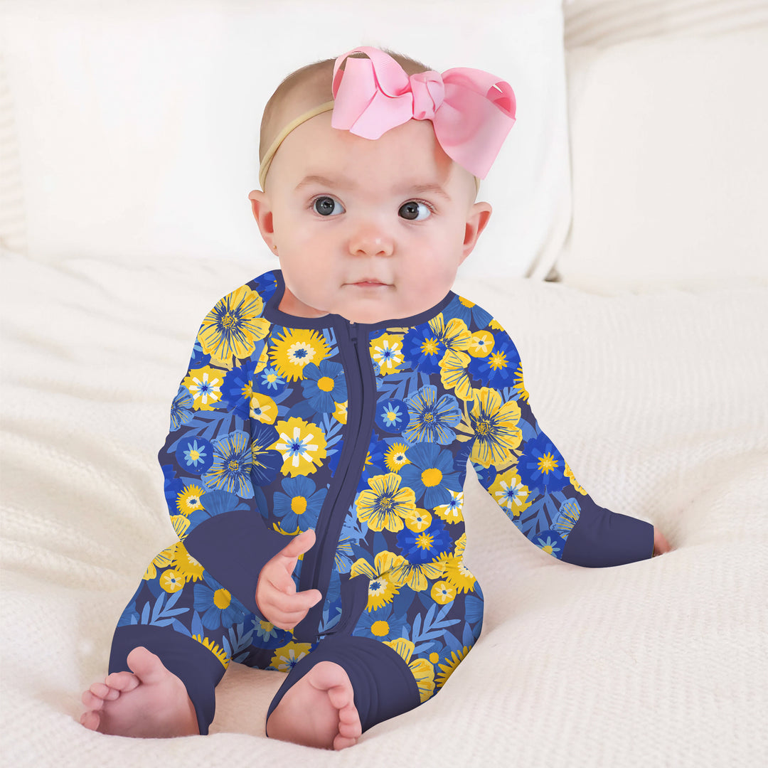 Hanukkah Little Flowers Girl Convertible Zippy , Hanukkah Little Flowers Girl Convertible Zippy - 0-3M
