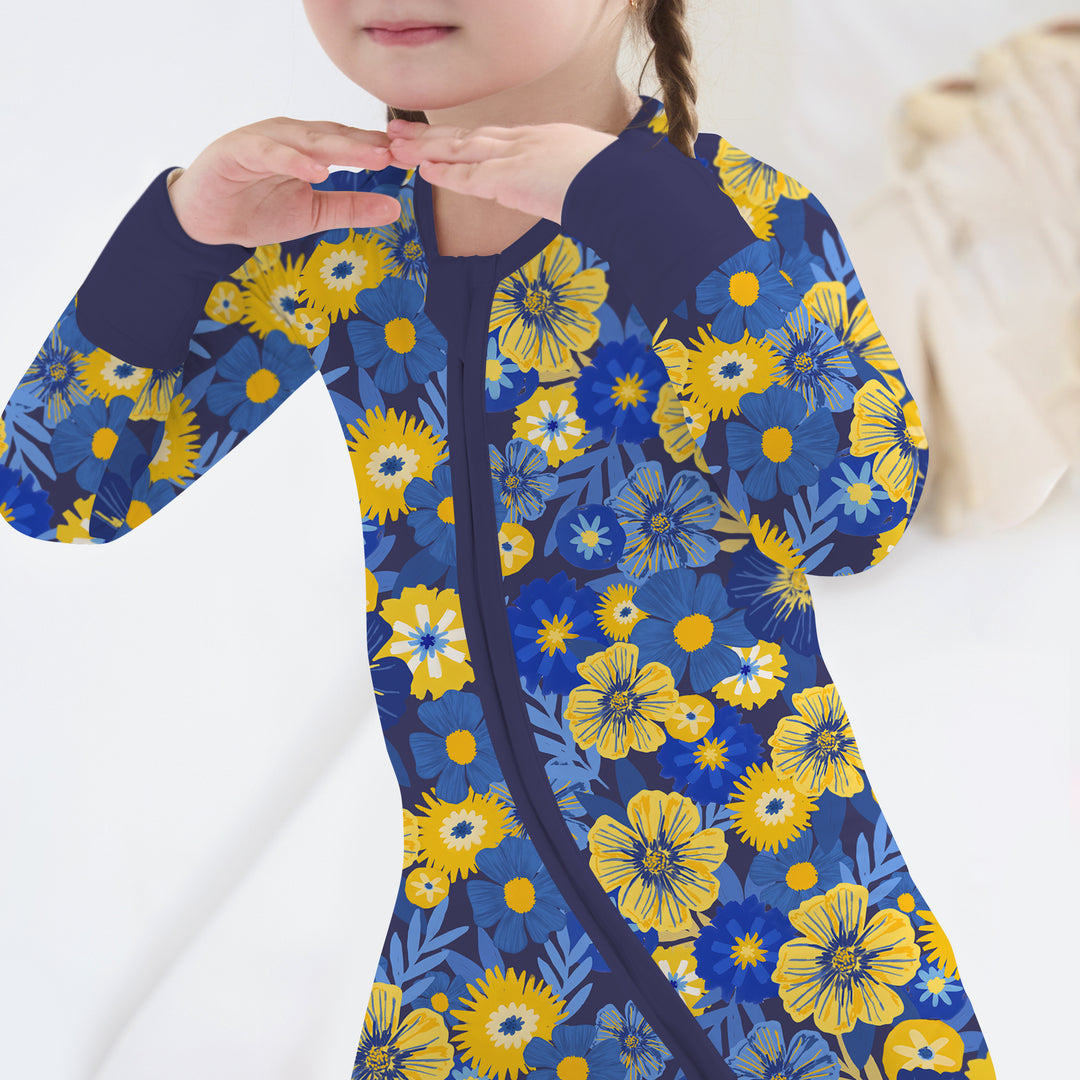 Hanukkah Little Flowers Girl Convertible Zippy , Hanukkah Little Flowers Girl Convertible Zippy - 0-3M