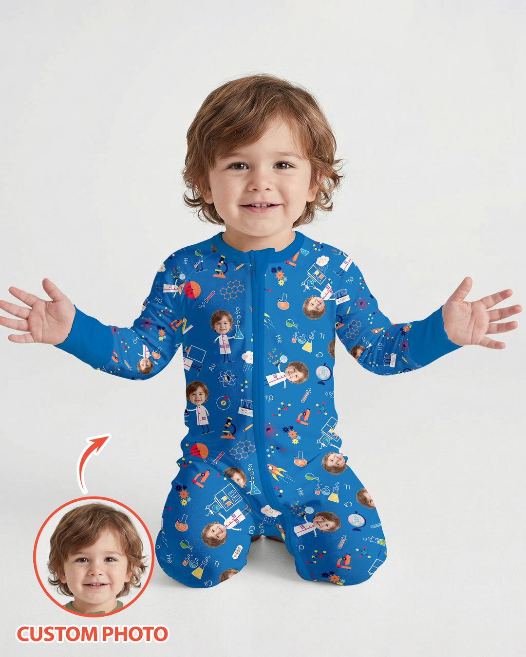 Custom Image Chemical Laboratory Bamboo Convertible Zippy