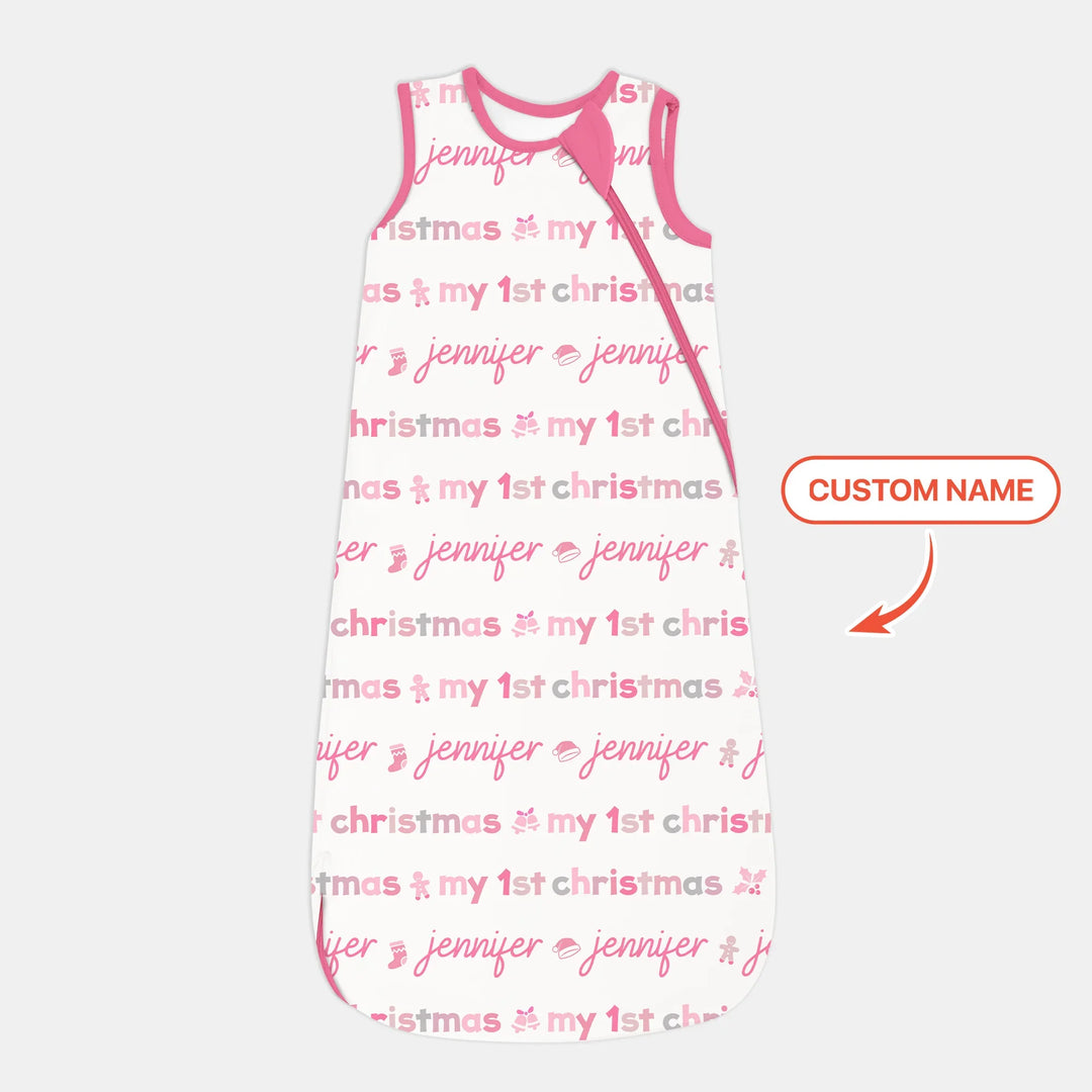 Custom Name My First Christmas Color Mood Sleep Bag