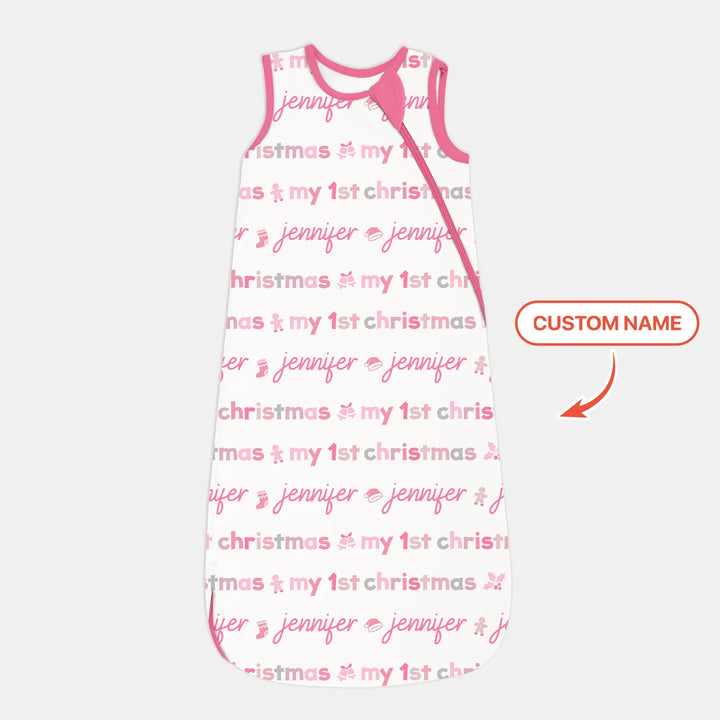 Custom Name My First Christmas Color Mood Sleep Bag