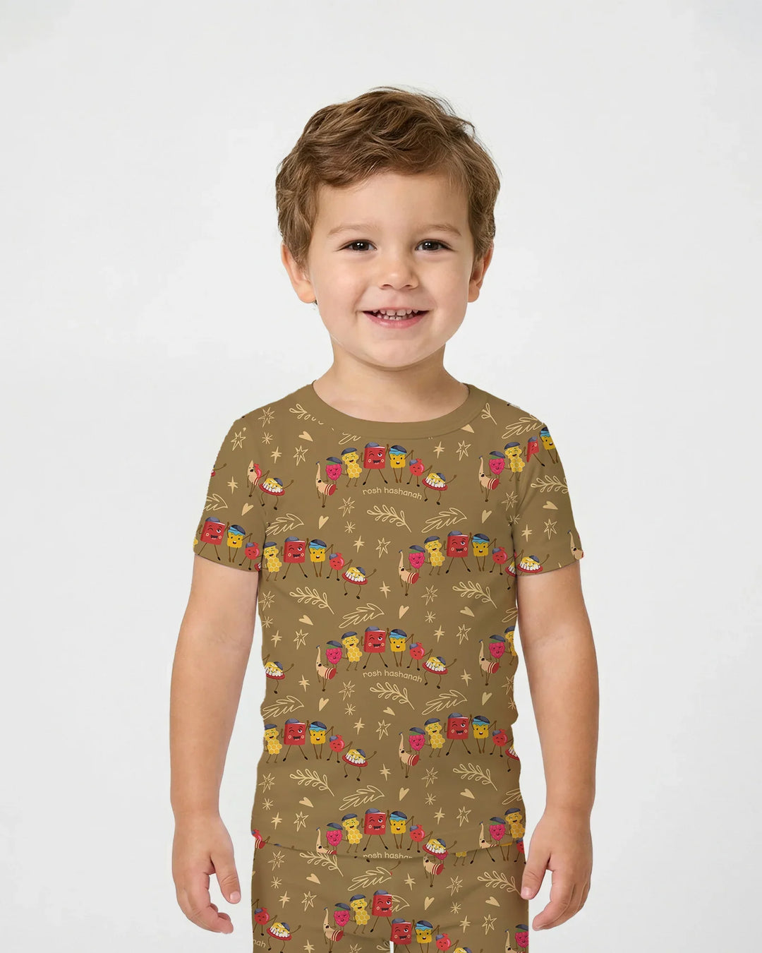 Conjunto de pijama de dos piezas de manga corta de bambú